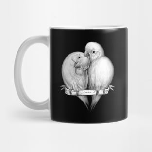 Cute parrots_black Mug